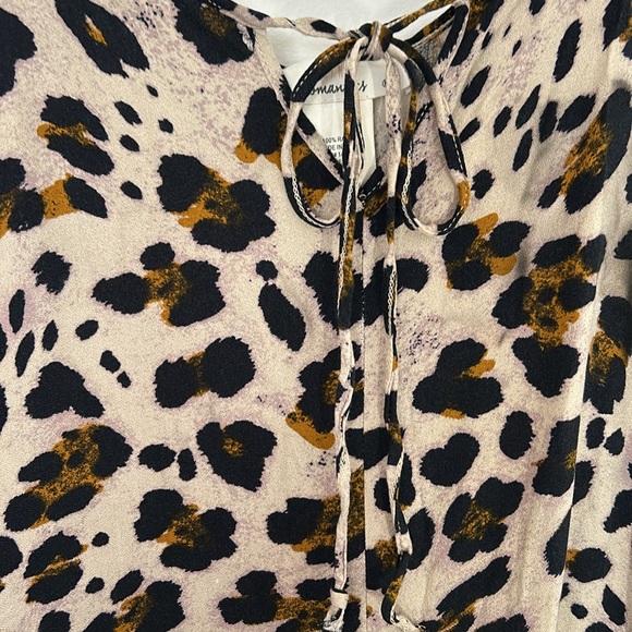 URBAN ROMANTICS - jumpsuit leopard print wide legs cropped size no tag - Picture 2 of 8